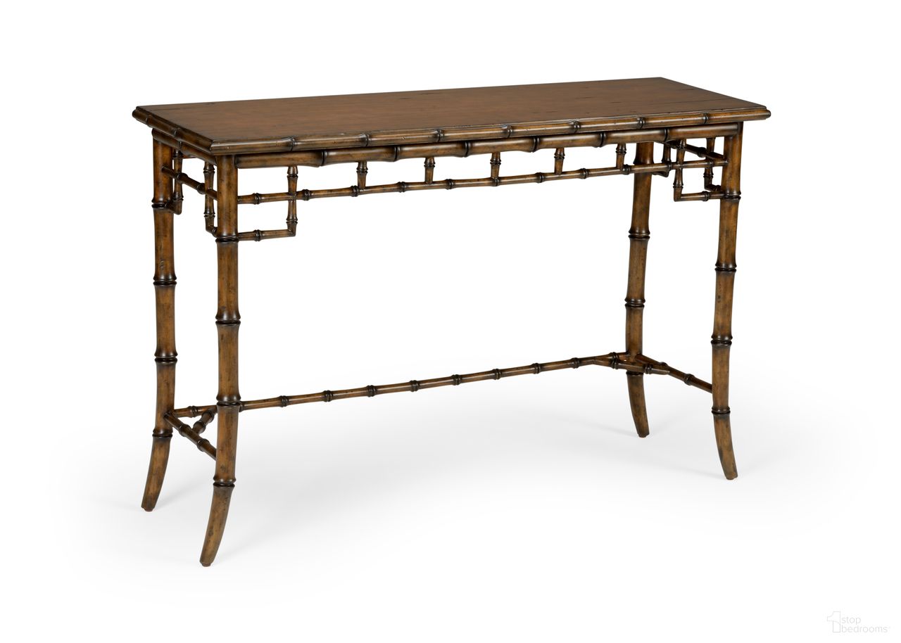 Bamboo Console In Walnut