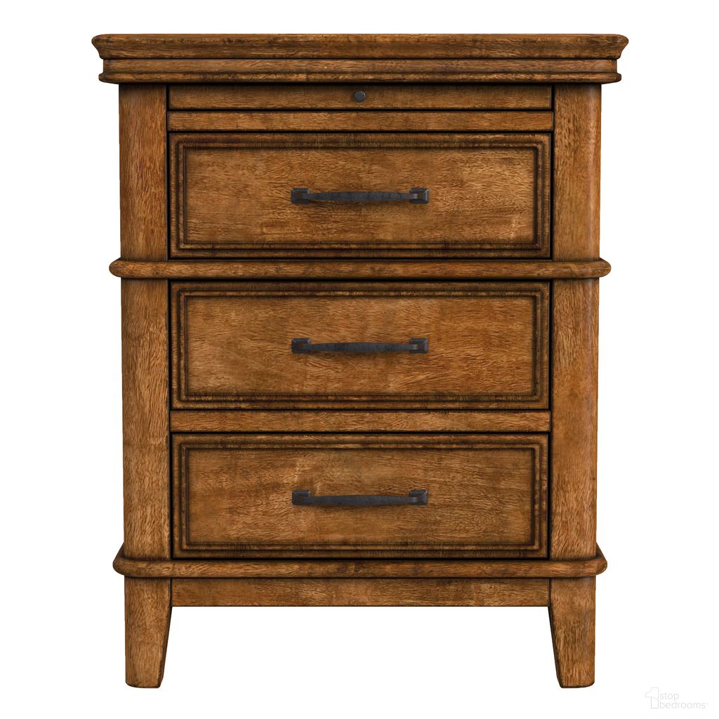 The appearance of Bandalier 3-Drawer Nightstand In Russet designed by A-America in the traditional interior design. This russet piece of furniture was selected by 1StopBedrooms from Bandalier Collection to add a touch of cosiness and style into your home. Sku: BNDRU5750. Material: Mango.