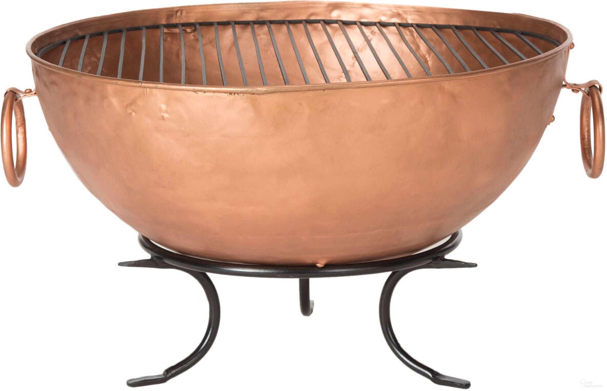 The appearance of Bangkok Copper and Black Fire Pit designed by Safavieh in the modern / contemporary interior design. This black and copper piece of furniture was selected by 1StopBedrooms from Safavieh PIT Collection to add a touch of cosiness and style into your home. Sku: PIT1005A. Material: Steel.