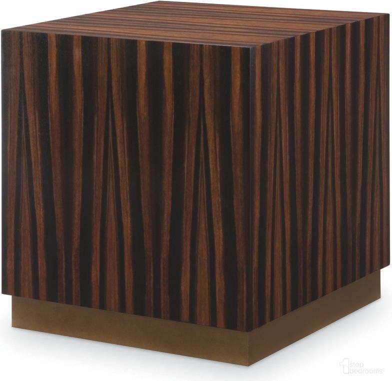 The appearance of Banks Cube End Table In Bronze designed by Century Furniture in the modern / contemporary interior design. This bronze piece of furniture  was selected by 1StopBedrooms from Monarch Collection to add a touch of cosiness and style into your home. Sku: MN5685. Material: Veneer.