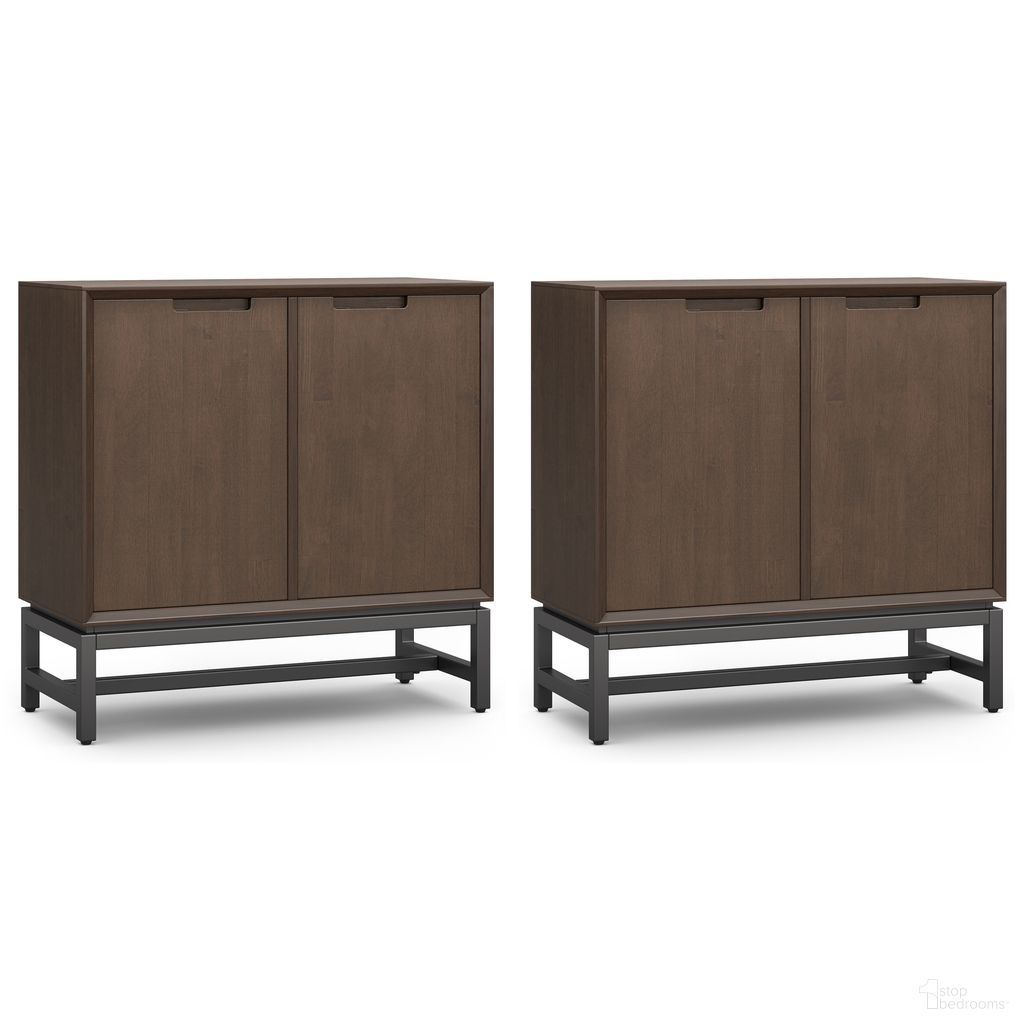 Banting 32 Inch Storage Cabinet Set of 2 In Walnut Brown