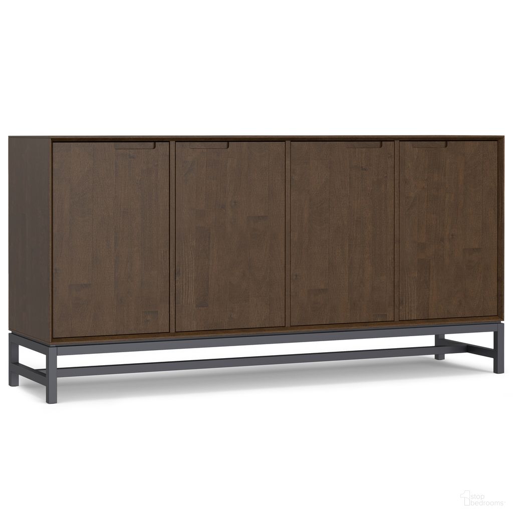 The appearance of Banting Solid Hardwood 4 Door Sideboard Buffet In Walnut Brown designed by Simpli Home in the modern / contemporary interior design. This walnut brown piece of furniture was selected by 1StopBedrooms from Banting Collection to add a touch of cosiness and style into your home. Sku: AXCBAN104D. Material: Rubberwood.