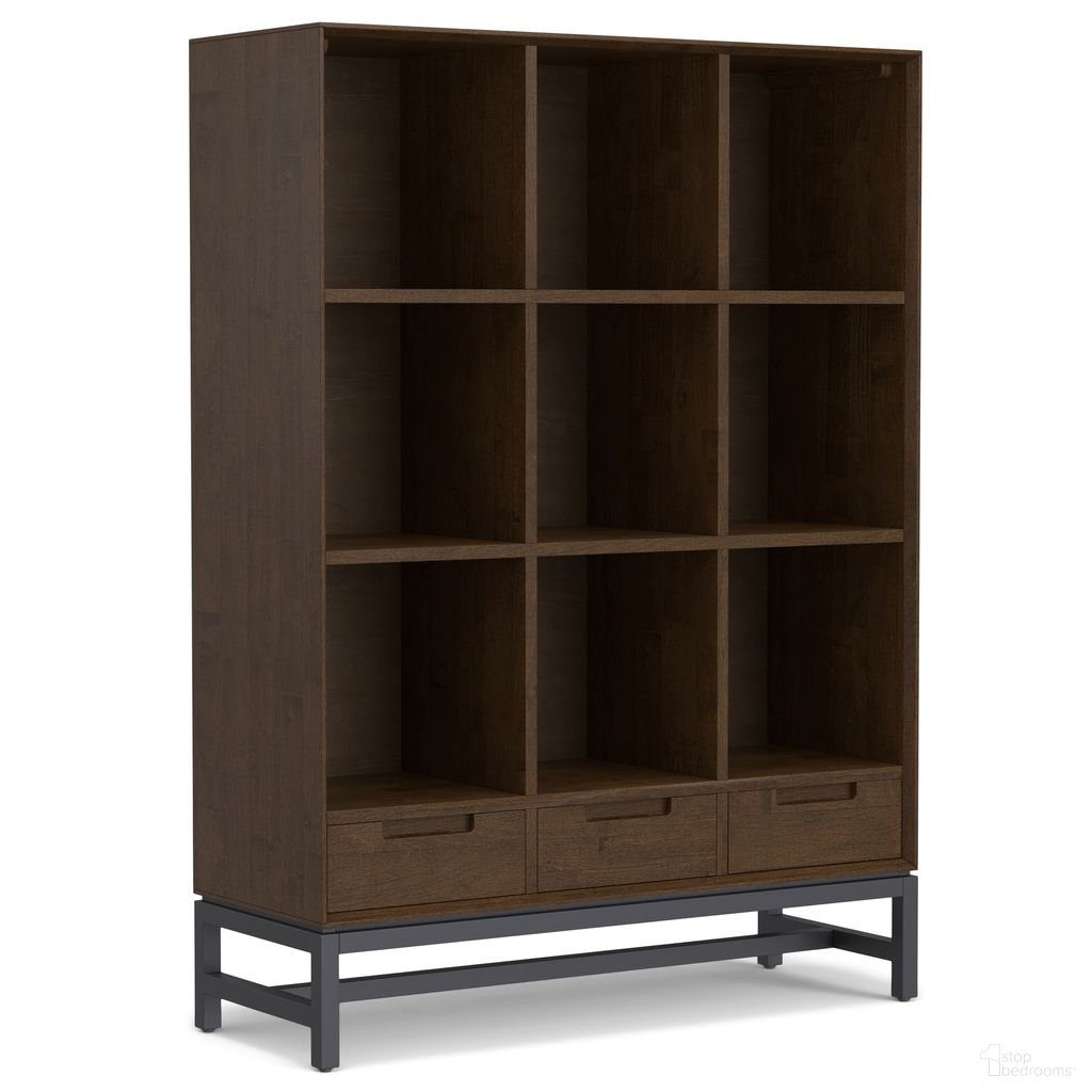 The appearance of Banting Solid Hardwood 9 Cube Bookcase with Drawers In Walnut Brown designed by Simpli Home in the modern / contemporary interior design. This walnut brown piece of furniture was selected by 1StopBedrooms from Banting Collection to add a touch of cosiness and style into your home. Sku: AXCBAN12A. Material: Rubberwood.