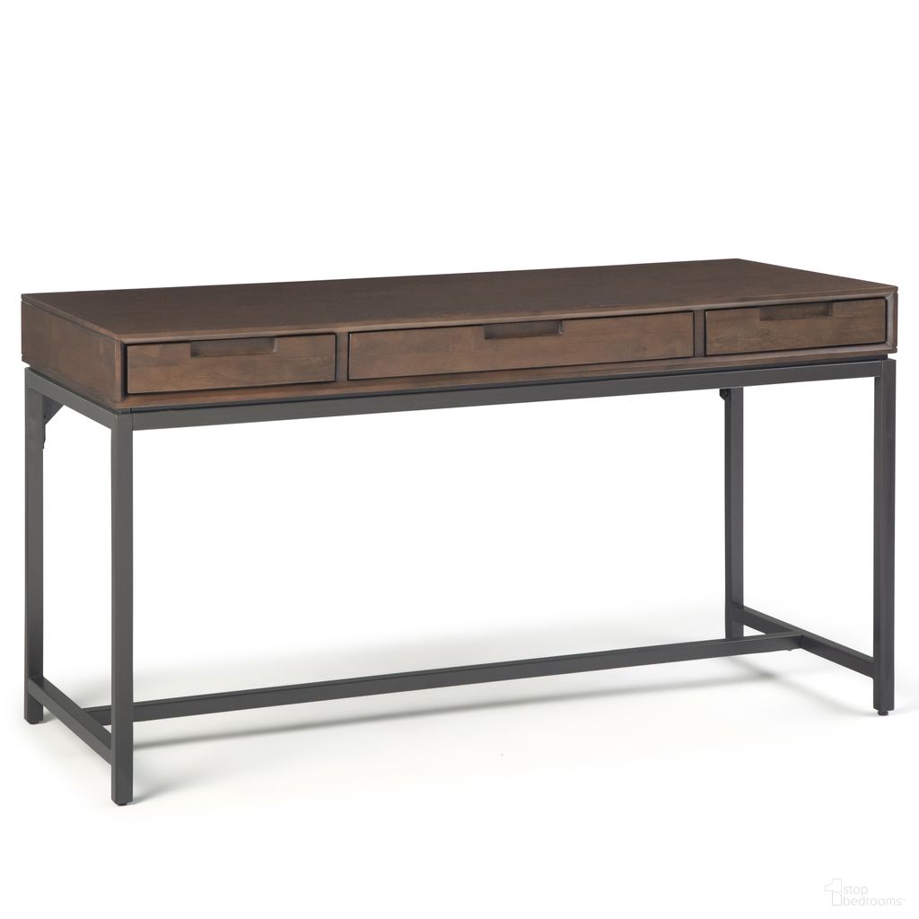 The appearance of Banting Solid Hardwood Mid Century Desk In Walnut Brown designed by Simpli Home in the industrial interior design. This walnut brown piece of furniture was selected by 1StopBedrooms from Banting Collection to add a touch of cosiness and style into your home. Sku: AXCBAN-09. Material: Rubberwood.
