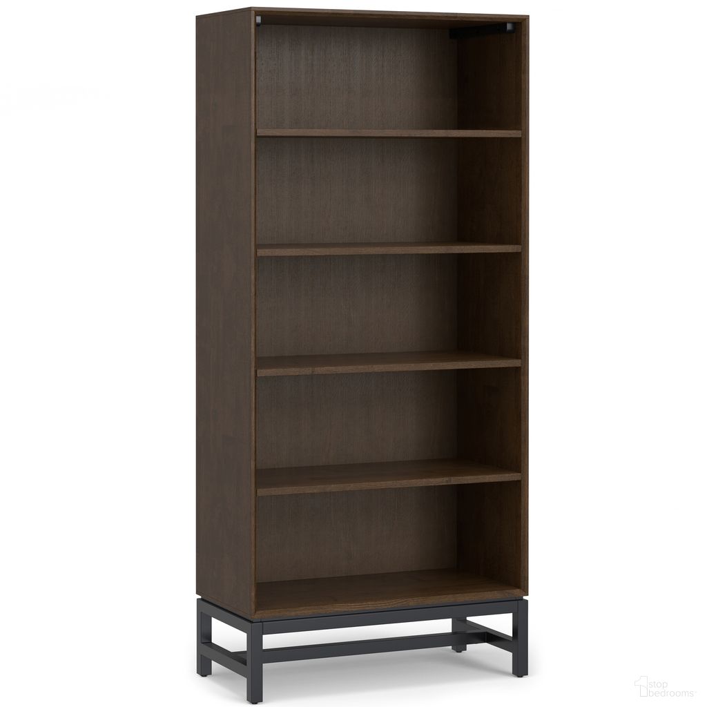 The appearance of Banting Solid Hardwood Mid Century Open Shelf Bookcase In Walnut Brown designed by Simpli Home in the industrial interior design. This walnut brown piece of furniture was selected by 1StopBedrooms from Banting Collection to add a touch of cosiness and style into your home. Sku: AXCBAN-12OS. Material: Rubberwood.