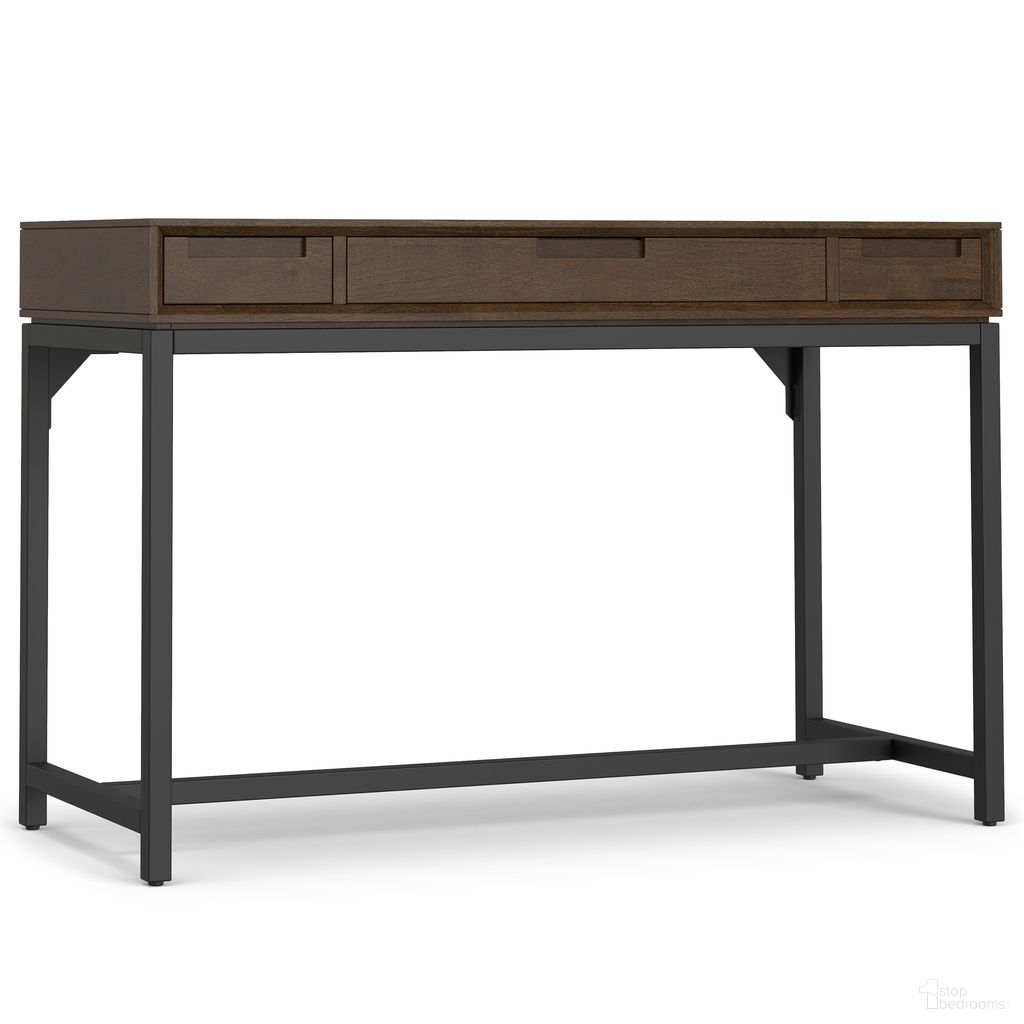The appearance of Banting Solid Hardwood Mid Century Small Desk In Walnut Brown designed by Simpli Home in the modern / contemporary interior design. This walnut brown piece of furniture was selected by 1StopBedrooms from Banting Collection to add a touch of cosiness and style into your home. Sku: AXCBAN-09SM. Material: Rubberwood.