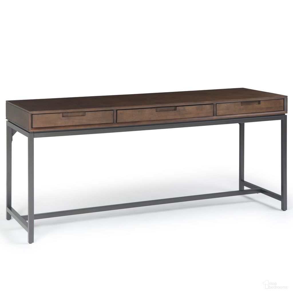 The appearance of Banting Solid Hardwood Mid Century Wide Desk In Walnut Brown designed by Simpli Home in the industrial interior design. This walnut brown piece of furniture was selected by 1StopBedrooms from Banting Collection to add a touch of cosiness and style into your home. Sku: AXCBAN-09W. Material: Rubberwood.