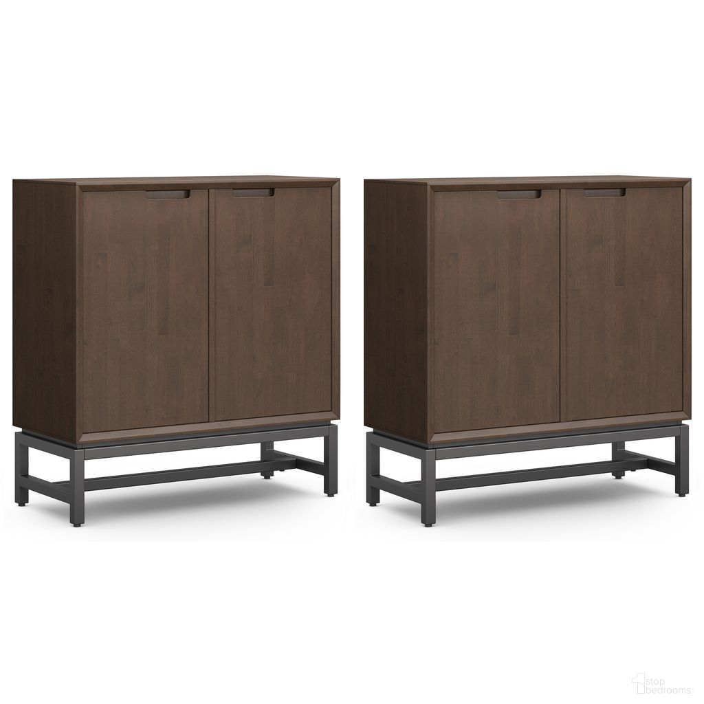 The appearance of Banting Storage Cabinet Set of 2 In Walnut Brown designed by Simpli Home in the modern / contemporary interior design. This walnut brown piece of furniture was selected by 1StopBedrooms from Banting Collection to add a touch of cosiness and style into your home. Sku: BAS239C001WB. Material: Rubberwood.
