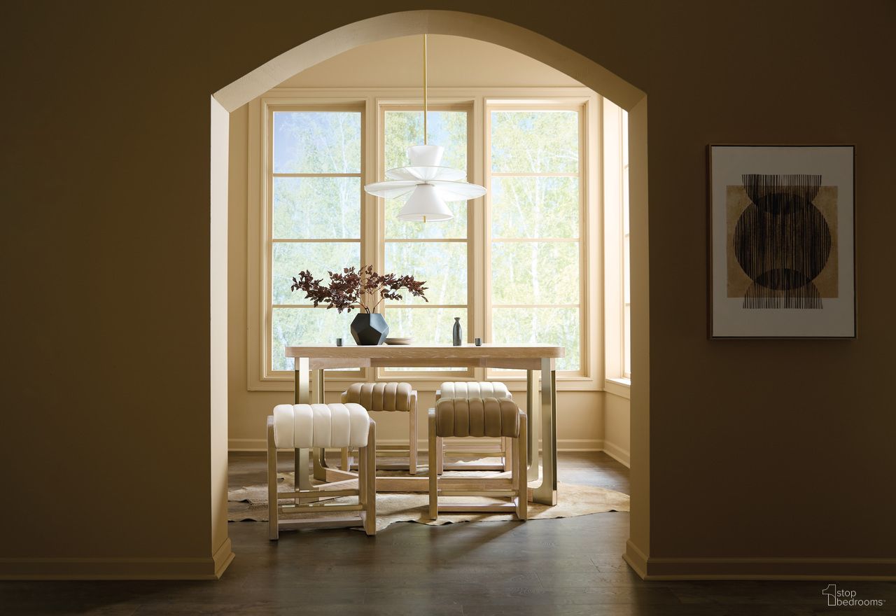 The appearance of Banyon Bay Dining Room Set In Light Wood designed by Hooker in the modern / contemporary interior design. This light wood piece of furniture was selected by 1StopBedrooms from Banyon Bay Collection to add a touch of cosiness and style into your home. Sku: 6081-75206-82;6081-75350-82. Material: Metal. Table Top Shape: Rectangular. Size: 36" x 64".