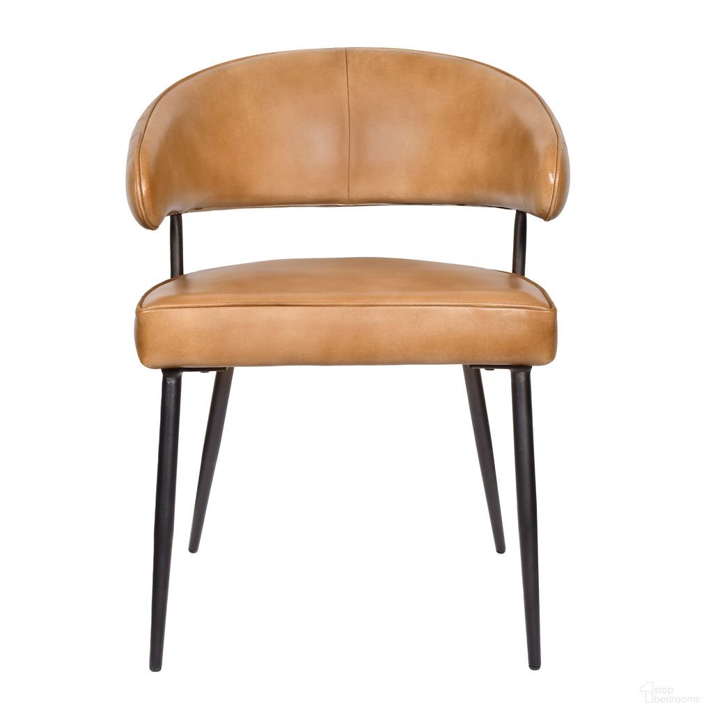 The appearance of Barbara Genuine Leather Side Chair In Caramel designed by Moti in the transitional interior design. This caramel piece of furniture was selected by 1StopBedrooms from Barbara Collection to add a touch of cosiness and style into your home. Sku: 94011065. Material: Leather. Chair Type: Side Chair.