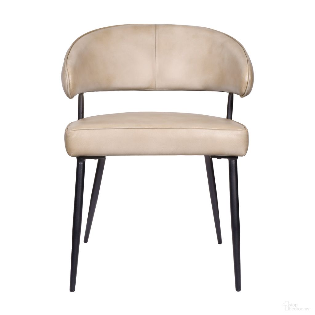 The appearance of Barbara Genuine Leather Side Chair In Stone designed by Moti in the transitional interior design. This stone piece of furniture was selected by 1StopBedrooms from Barbara Collection to add a touch of cosiness and style into your home. Sku: 94011066. Material: Leather. Chair Type: Side Chair.