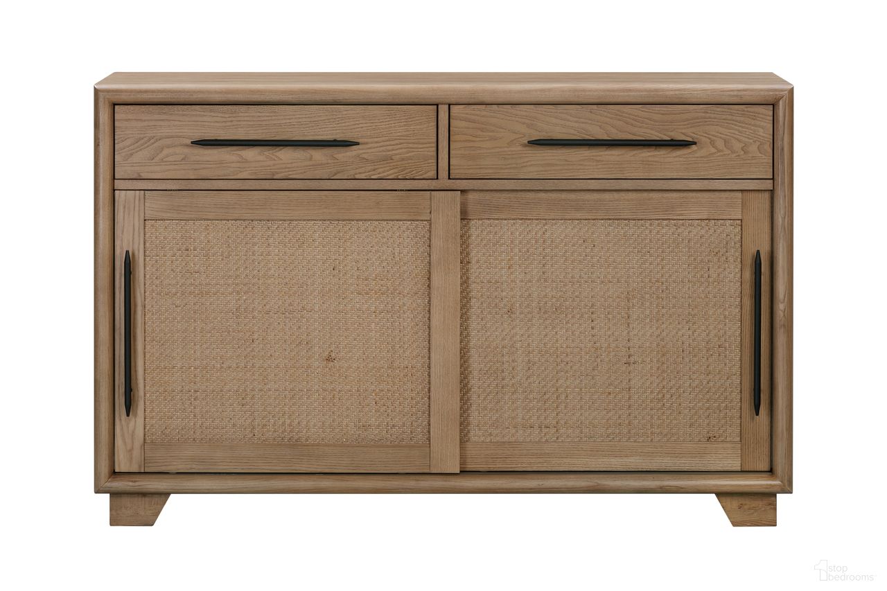 The appearance of Barbossa Server In Dark Caramel designed by A-America in the transitional interior design. This dark caramel piece of furniture  was selected by 1StopBedrooms from Barbosa Collection to add a touch of cosiness and style into your home. Sku: BABDC9010. Material: Wood.