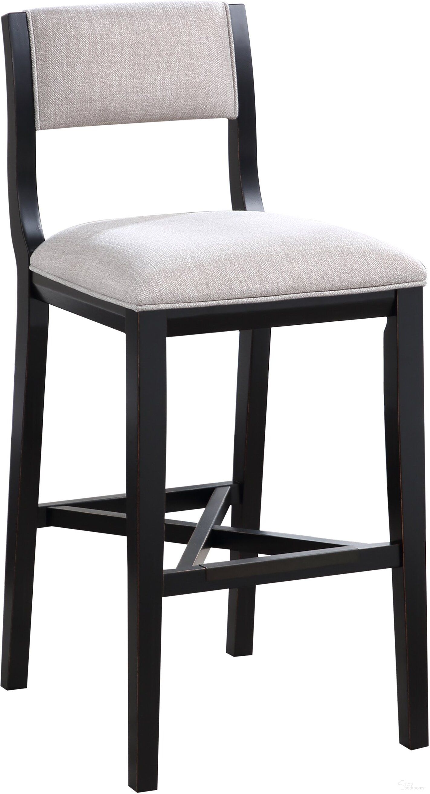 The appearance of Barcelona 30 Inch Stool In Midnight Black designed by American Woodcrafters in the transitional interior design. This midnight black piece of furniture  was selected by 1StopBedrooms from Barcelona Collection to add a touch of cosiness and style into your home. Sku: B2-270-30F. Material: Wood.