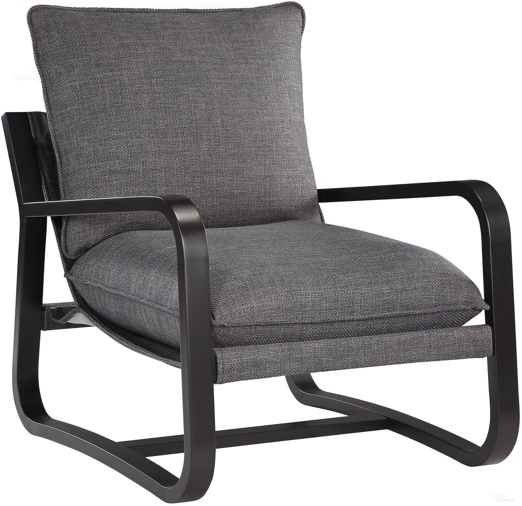 The appearance of Barcelona Sling Chair In Charcoal designed by Comfort Pointe in the modern / contemporary interior design. This charcoal piece of furniture  was selected by 1StopBedrooms from Barcelona Collection to add a touch of cosiness and style into your home. Sku: 8202-26. Material: Metal.