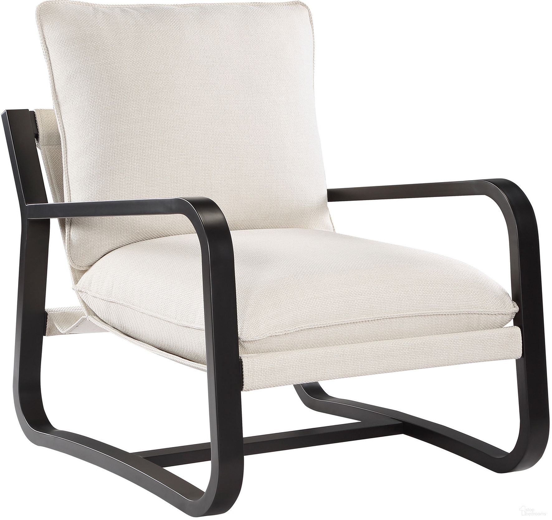 The appearance of Barcelona Sling Chair In Oatmeal designed by Comfort Pointe in the modern / contemporary interior design. This oatmeal piece of furniture was selected by 1StopBedrooms from Barcelona Collection to add a touch of cosiness and style into your home. Sku: 8202-09. Material: Polyester.