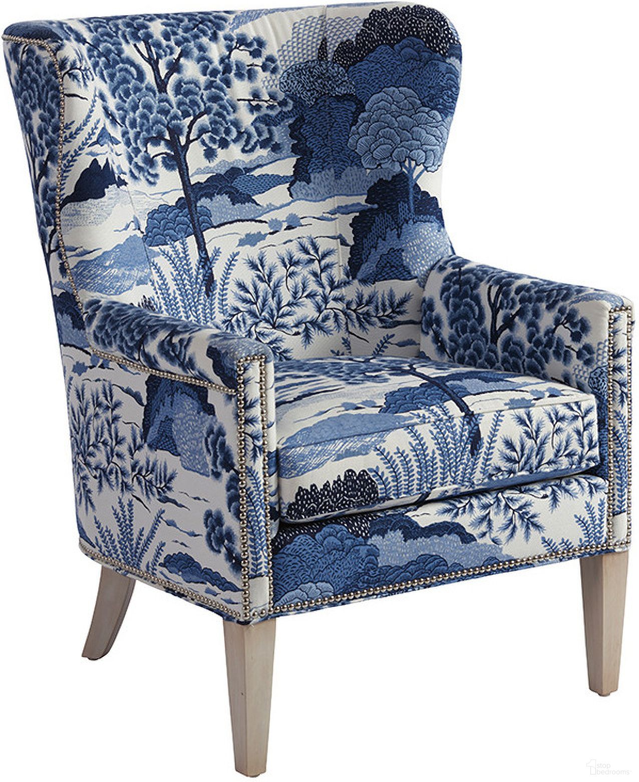 The appearance of Barclay Butera Upholstery Avery Wing Chair 01-5530-11AA-40 designed by Barclay Butera in the transitional interior design. This blue/aqua piece of furniture  was selected by 1StopBedrooms from Barclay Butera Upholstery Collection to add a touch of cosiness and style into your home. Sku: 5530-11AA-40. Material: Wood.