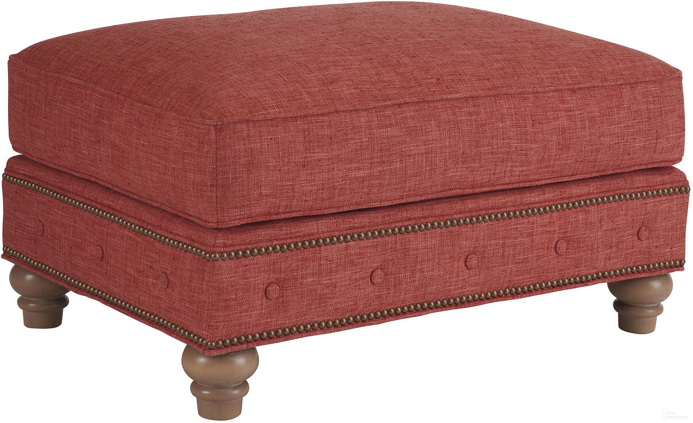 The appearance of Barclay Butera Upholstery Carmen Ottoman In Red designed by Barclay Butera in the modern / contemporary interior design. This red piece of furniture was selected by 1StopBedrooms from Barclay Butera Upholstery Collection to add a touch of cosiness and style into your home. Sku: 5273-44-40. Material: Wood.