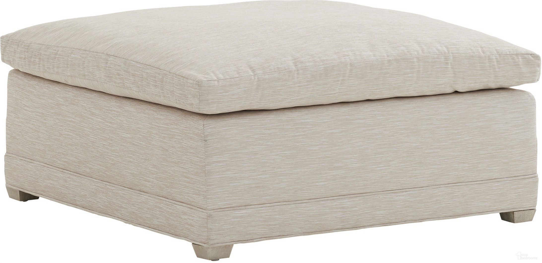 The appearance of Barclay Butera Upholstery Colony Ottoman 01-5129-44-41 designed by Barclay Butera in the transitional interior design. This beige/tan piece of furniture was selected by 1StopBedrooms from Barclay Butera Upholstery Collection to add a touch of cosiness and style into your home. Sku: 5129-44-41. Material: Wood.