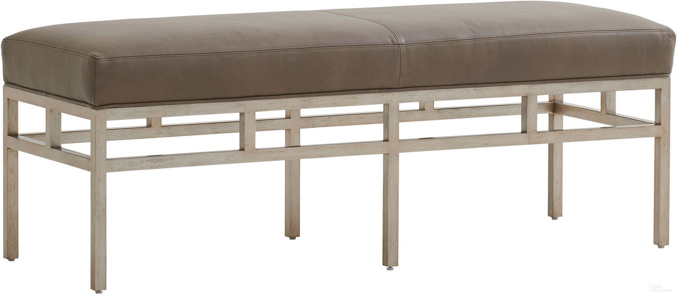 The appearance of Barclay Butera Upholstery Lucca Leather Metal Bench designed by Barclay Butera in the transitional interior design. This brown piece of furniture was selected by 1StopBedrooms from Barclay Butera Upholstery Collection to add a touch of cosiness and style into your home. Sku: LL5460-25-40. Material: Metal.