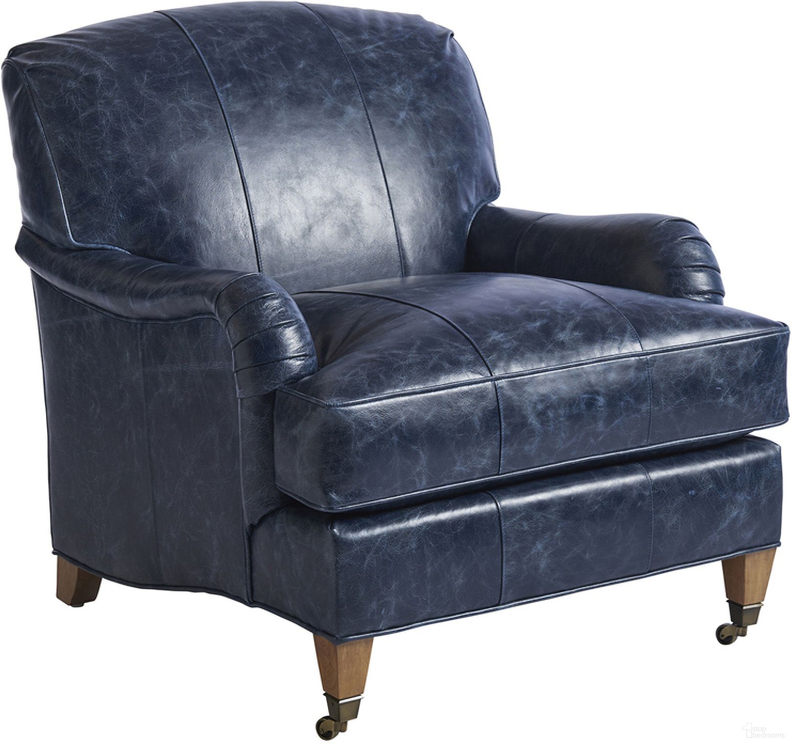 The appearance of Barclay Butera Upholstery Sydney Leather Chair With Brass Caster 01-5110-11B-LL-40 designed by Barclay Butera in the transitional interior design. This brass piece of furniture  was selected by 1StopBedrooms from Barclay Butera Upholstery Collection to add a touch of cosiness and style into your home. Sku: LL5110-11B-40. Material: Leather.