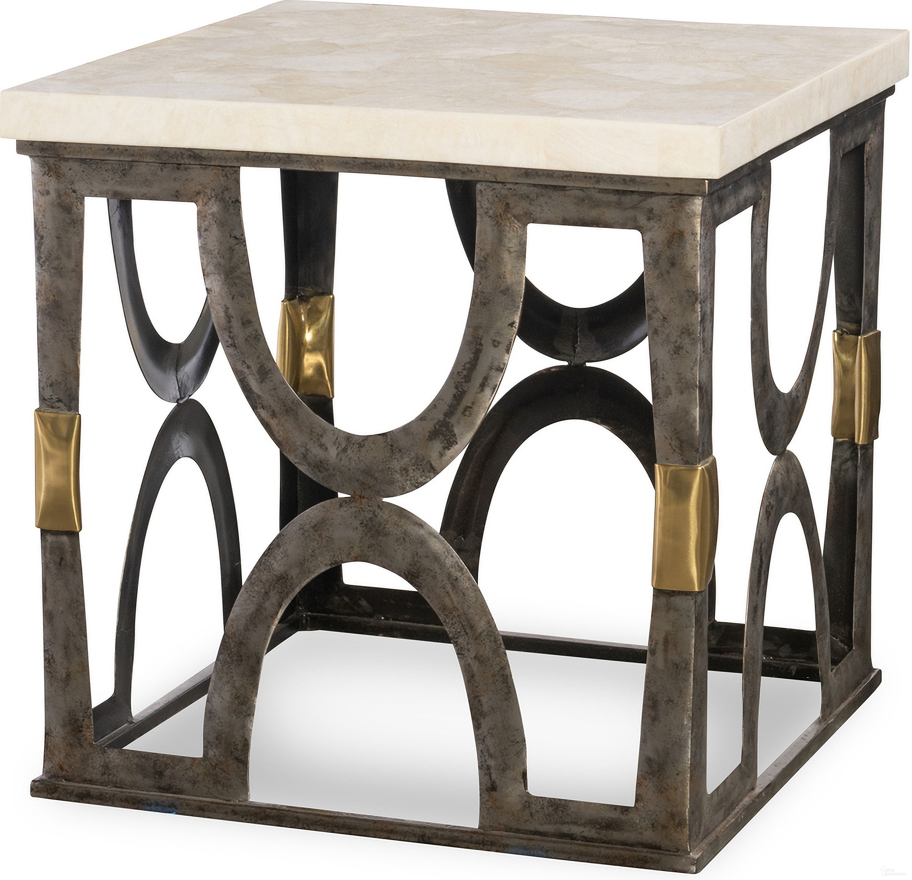 The appearance of Bardot End Table In White designed by Century Furniture in the interior design. This white piece of furniture was selected by 1StopBedrooms from Grand Tour Furniture Collection to add a touch of cosiness and style into your home. Sku: SF6156. Material: Stone.
