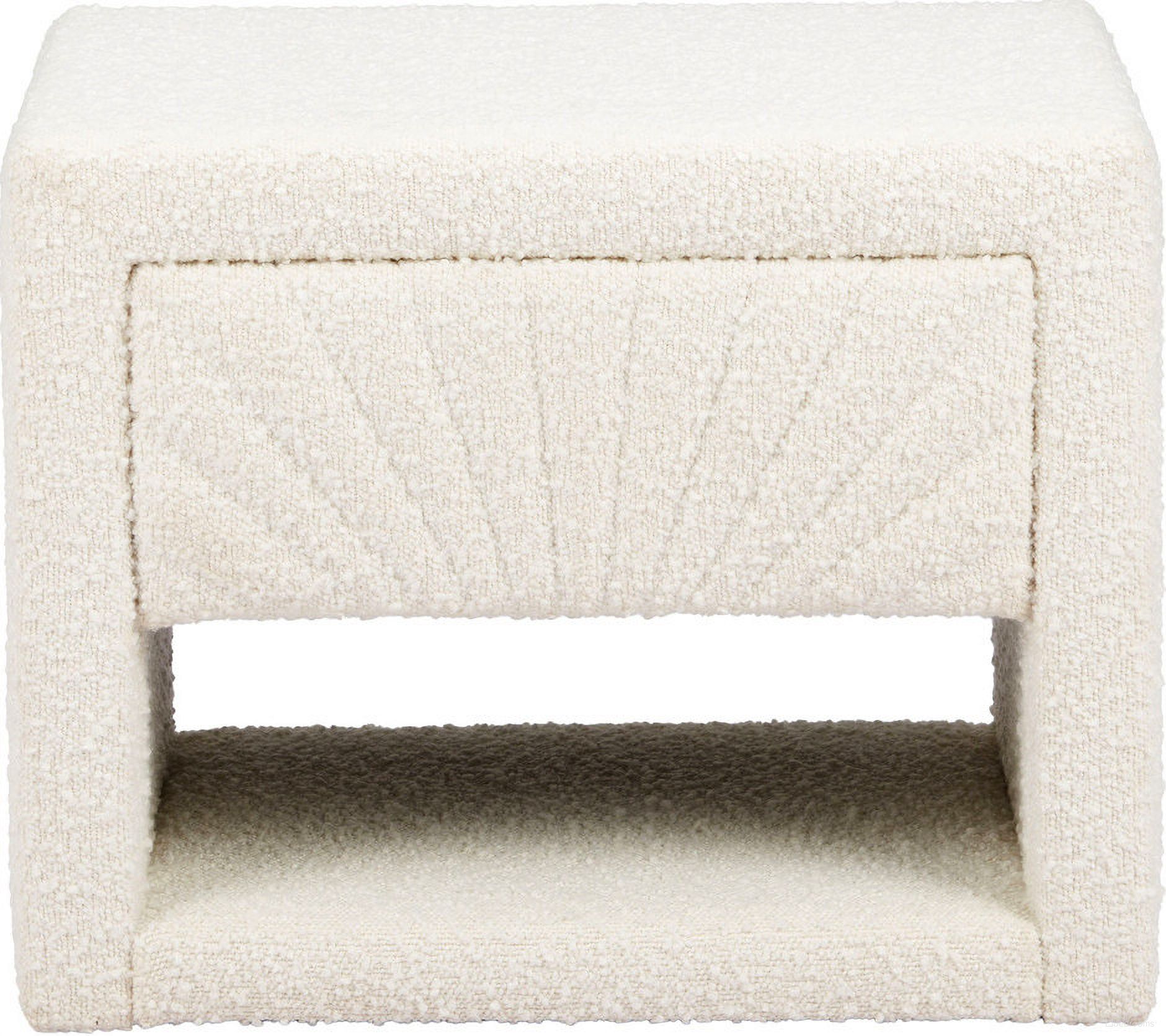The appearance of Baris Nightstand In Ivory designed by Zuo Modern in the modern / contemporary interior design. This ivory piece of furniture was selected by 1StopBedrooms from Baris Collection to add a touch of cosiness and style into your home. Sku: 110652. Material: Polyester.