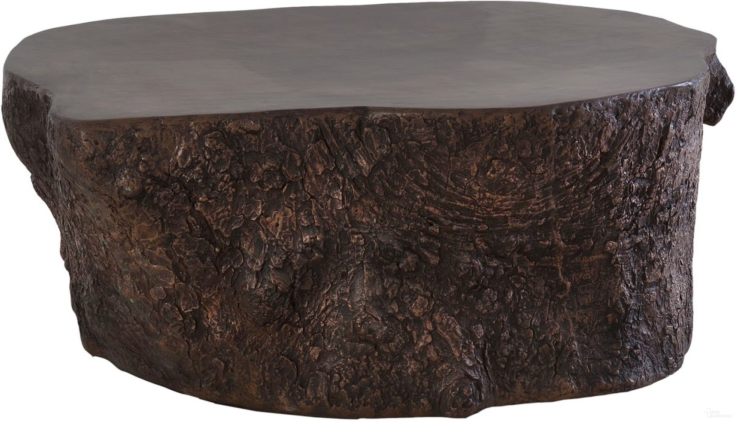 The appearance of Bark Coffee Table PH64354 designed by Phillips Collection in the traditional interior design. This brown piece of furniture  was selected by 1StopBedrooms from Cast Naturals Collection to add a touch of cosiness and style into your home. Sku: PH64354. Material: Resin.