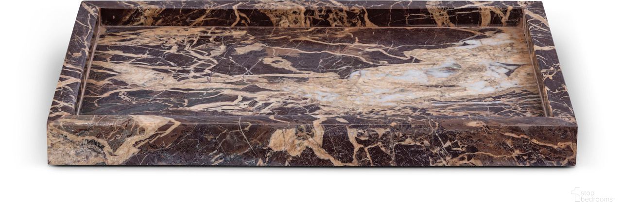 The appearance of Barletta Rectangular Marble Tray In Cherry designed by Meridian in the modern / contemporary interior design. This cherry piece of furniture was selected by 1StopBedrooms from Barletta Collection to add a touch of cosiness and style into your home. Sku: ACC114-Cherry. Material: Marble.