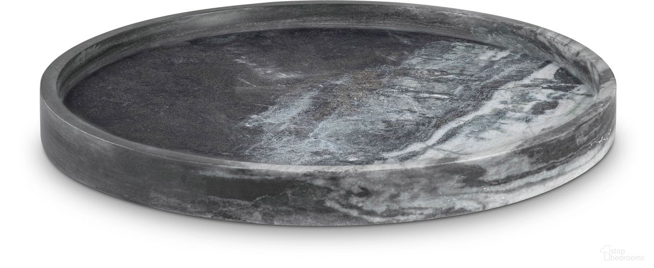 Barletta Round Marble Tray In Panda