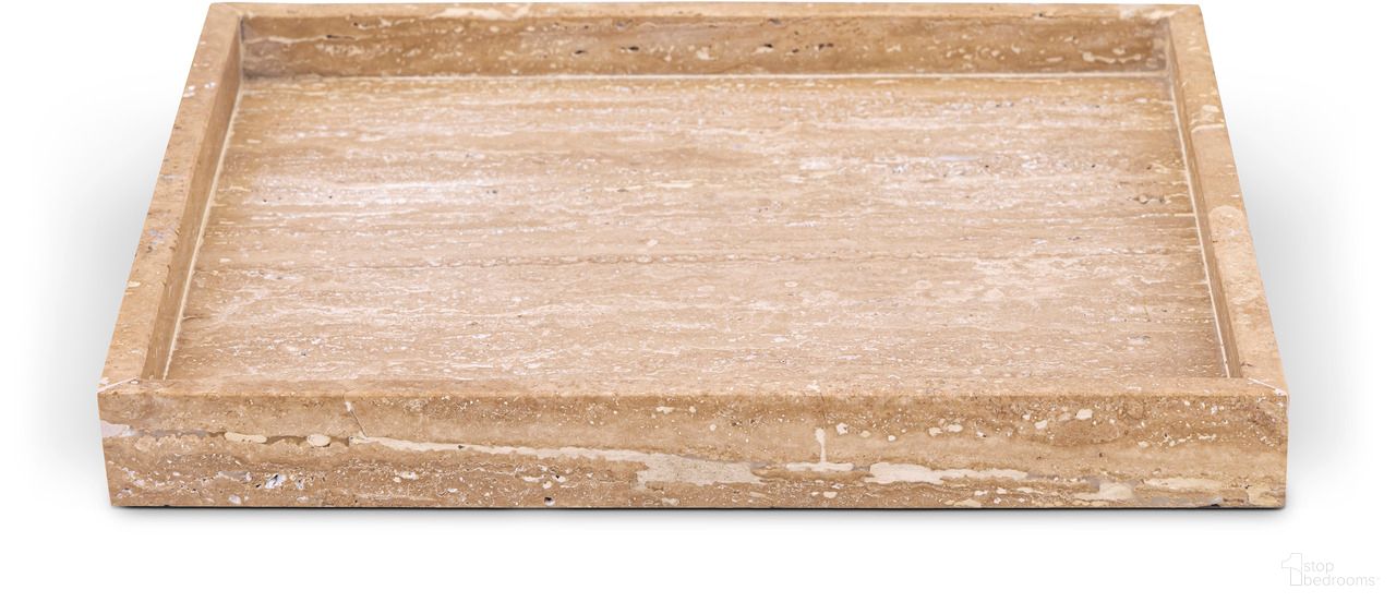The appearance of Barletta Square Travertine Tray In Natural designed by Meridian in the modern / contemporary interior design. This natural piece of furniture was selected by 1StopBedrooms from Barletta Collection to add a touch of cosiness and style into your home. Sku: ACC128-Travertine. Material: Travertine.