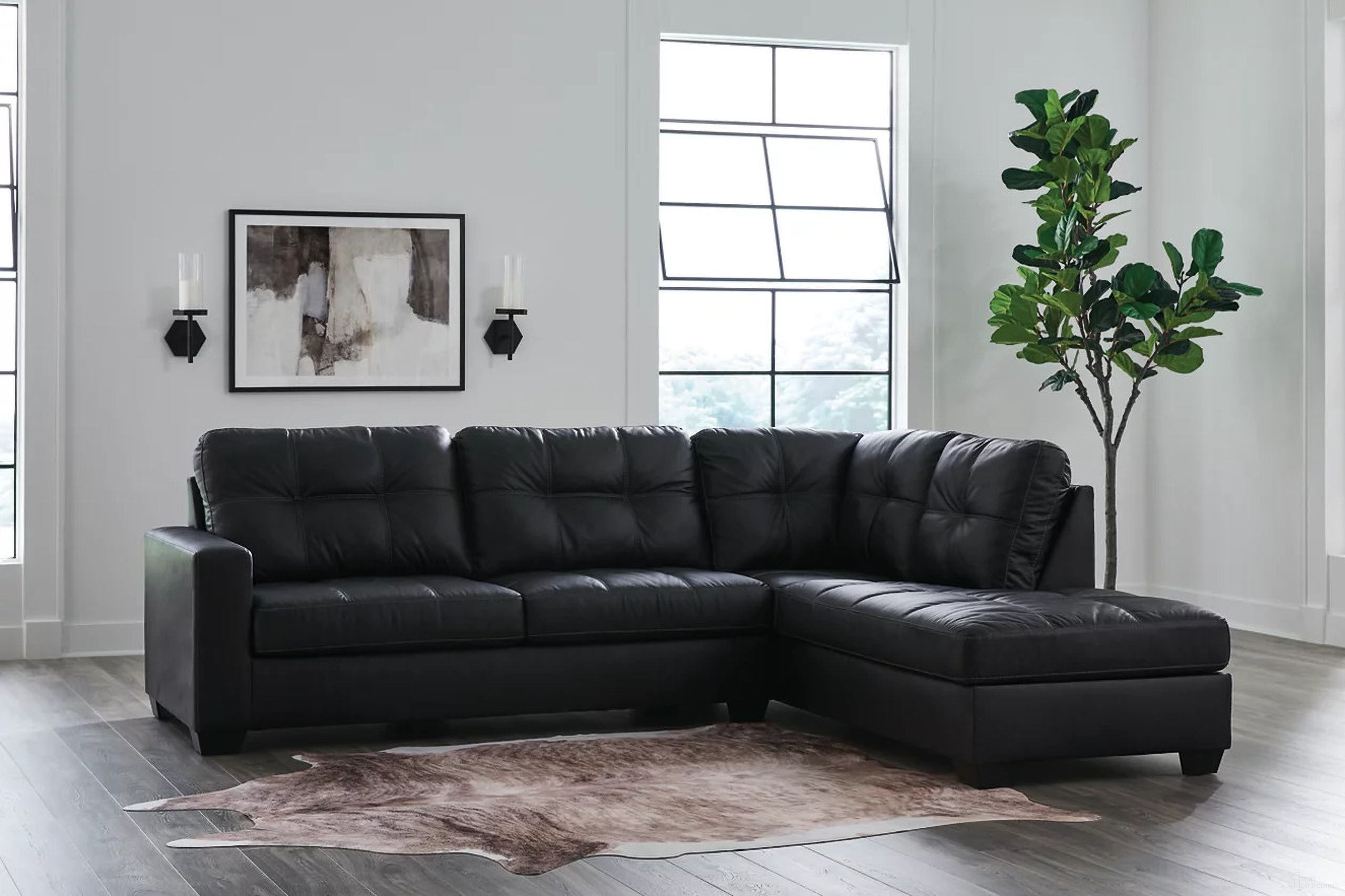 Barlin Mills 2-Piece Sectional with Chaise In Carbon