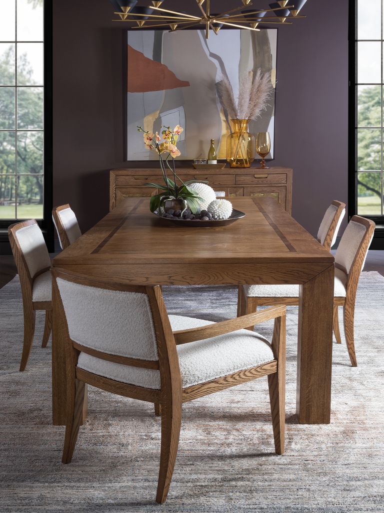 The appearance of Barnaby Rectangular Dining Room Set In Brown designed by Artistica Home in the traditional interior design. This brown piece of furniture was selected by 1StopBedrooms from Barnaby Collection to add a touch of cosiness and style into your home. Sku: 2380-877;2380-880-01. Material: Wood. Table Top Shape: Rectangular. Size: 42" x 88".