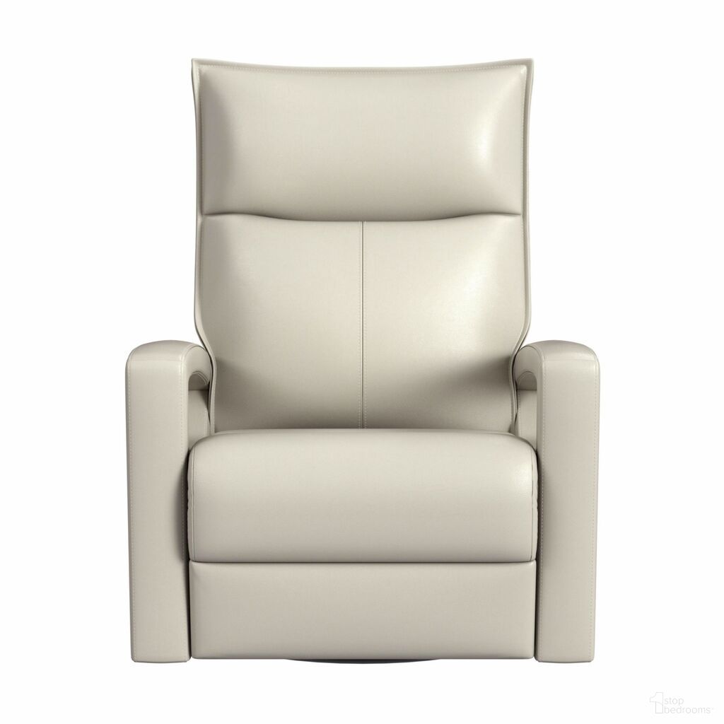 The appearance of Barnard Power Recliner with Glider and Swivel In Del Mar Cream designed by Picket House in the transitional interior design. This cream piece of furniture was selected by 1StopBedrooms from Barnard Collection to add a touch of cosiness and style into your home. Sku: U-19020-4614-107P. Material: Leather.
