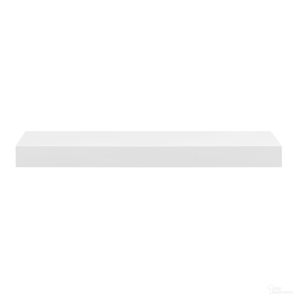The appearance of Barney 24 Inch Floating Shelf In High Gloss White designed by Euro Style in the modern / contemporary interior design. This white high gloss piece of furniture was selected by 1StopBedrooms from Barney Collection to add a touch of cosiness and style into your home. Sku: 09740-WHT. Material: MDF.