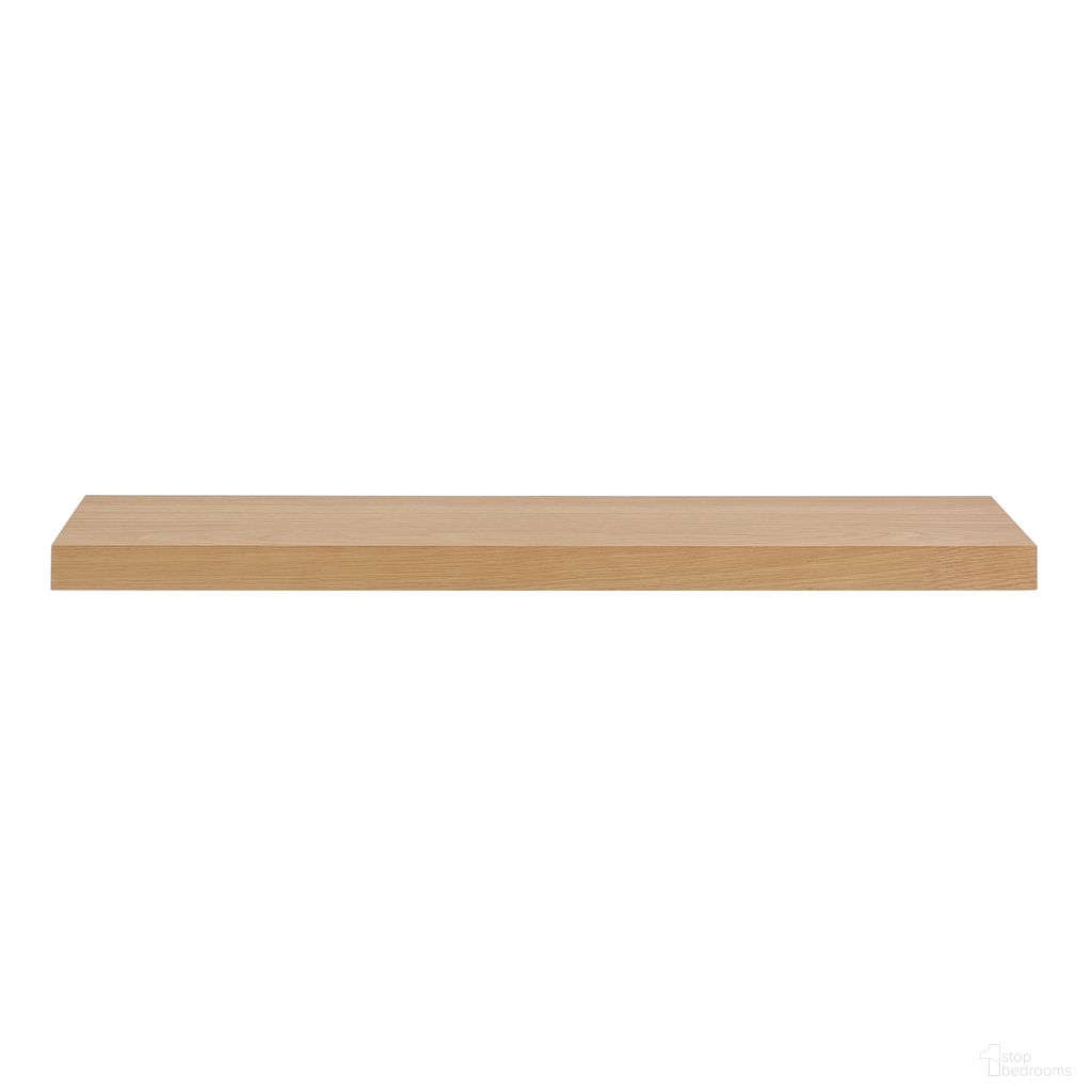 The appearance of Barney 43 Inch Floating Shelf In Oak designed by Euro Style in the modern / contemporary interior design. This oak piece of furniture was selected by 1StopBedrooms from Barney Collection to add a touch of cosiness and style into your home. Sku: 09748-OAK. Material: MDF.