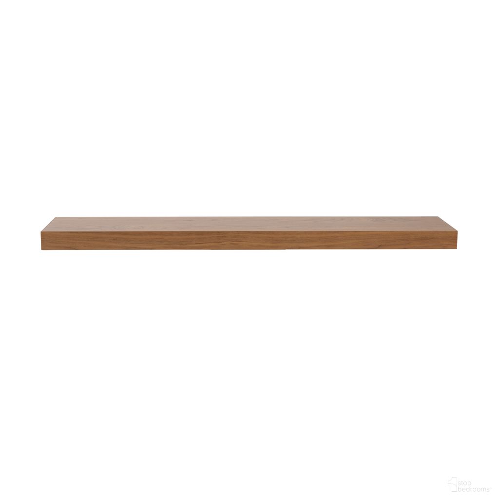 The appearance of Barney 43 Inch Floating Shelf In Walnut designed by Euro Style in the modern / contemporary interior design. This walnut piece of furniture was selected by 1StopBedrooms from Barney Collection to add a touch of cosiness and style into your home. Sku: 09748WAL. Material: MDF.