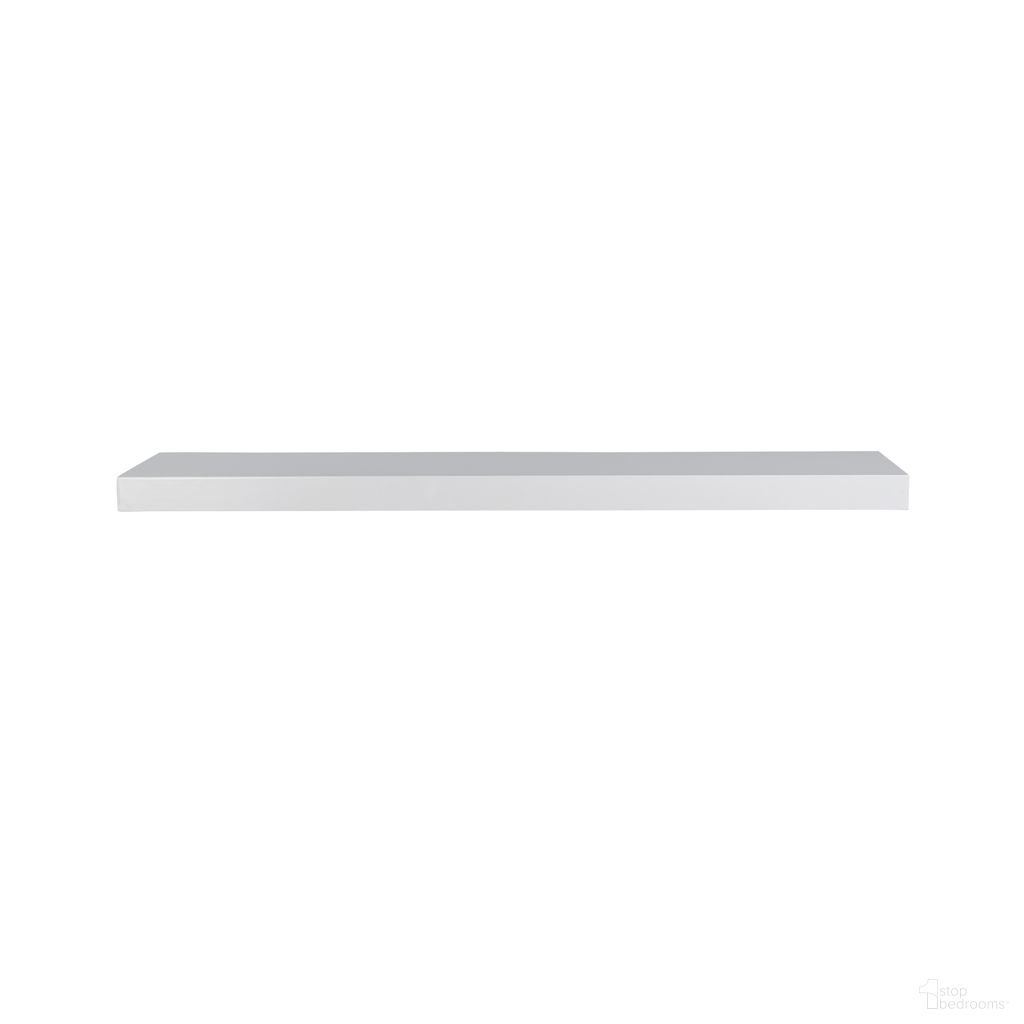The appearance of Barney 43 Inch Floating Shelf In White designed by Euro Style in the modern / contemporary interior design. This white piece of furniture was selected by 1StopBedrooms from Barney Collection to add a touch of cosiness and style into your home. Sku: 09748WHT. Material: MDF.