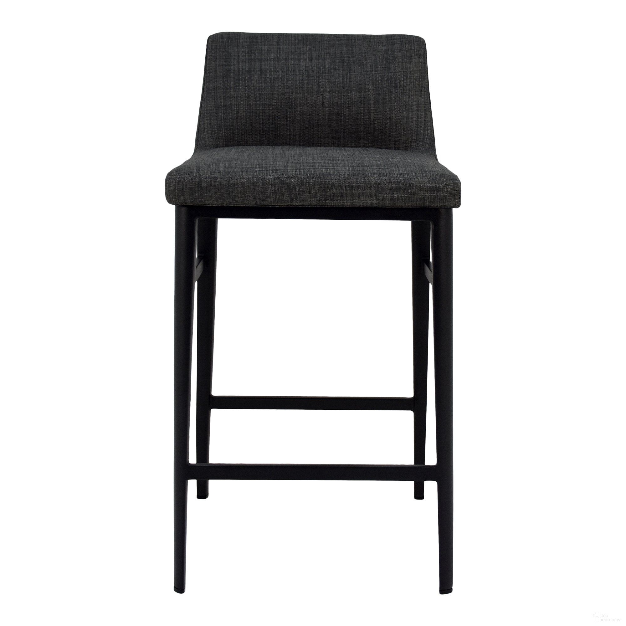 The appearance of Baron Charcoal Grey Counter Stool designed by Moes Home in the traditional interior design. This grey piece of furniture was selected by 1StopBedrooms from Baron Collection to add a touch of cosiness and style into your home. Sku: EJ-1031-07. Material: Fabric.