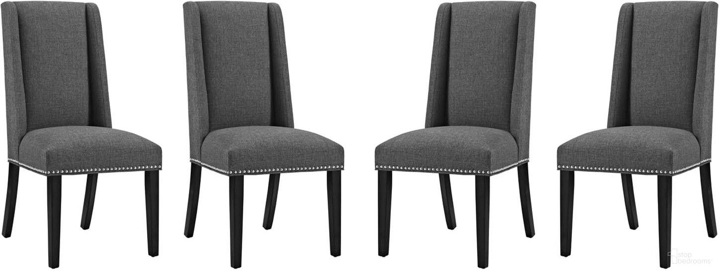 Baron Gray Dining Chair Fabric Set of 4