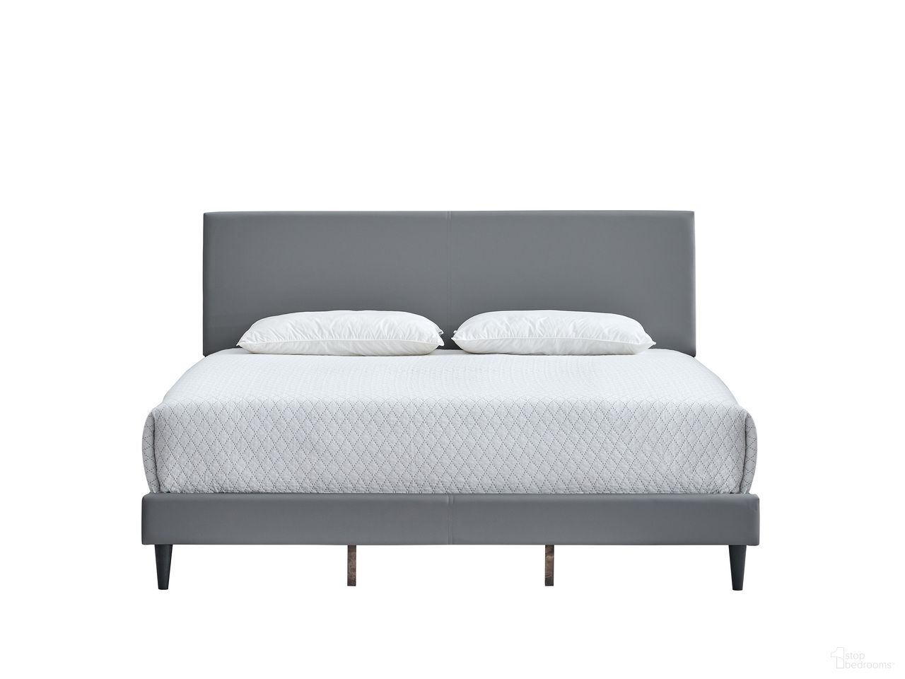 The appearance of Baron King Platform Bed In Light Grey designed by Glory in the modern / contemporary interior design. This light grey piece of furniture  was selected by 1StopBedrooms from Baron Collection to add a touch of cosiness and style into your home. Sku: G00703-KB-UP. Bed Type: Platform Bed. Material: Faux Leather. Bed Size: King.