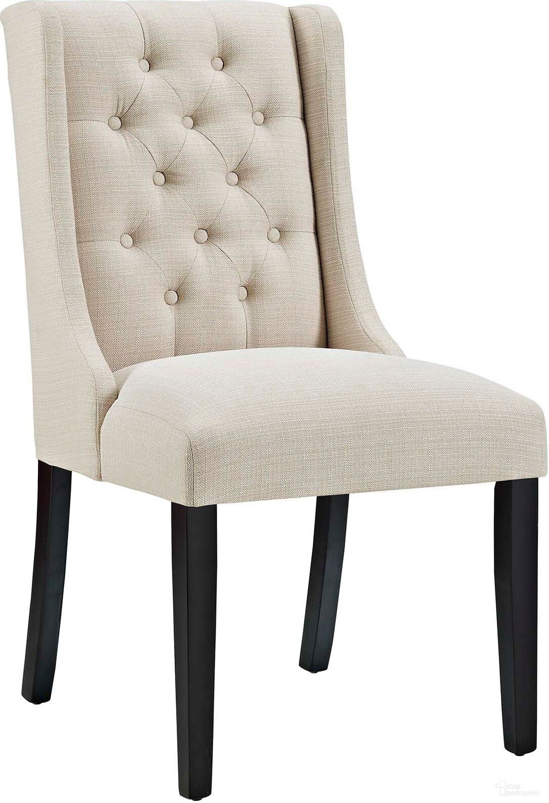 The appearance of Baronet Beige Fabric Dining Chair designed by Modway in the modern / contemporary interior design. This beige piece of furniture  was selected by 1StopBedrooms from Baronet Collection to add a touch of cosiness and style into your home. Sku: EEI-2235-BEI. Material: Wood. Chair Type: Side Chair.