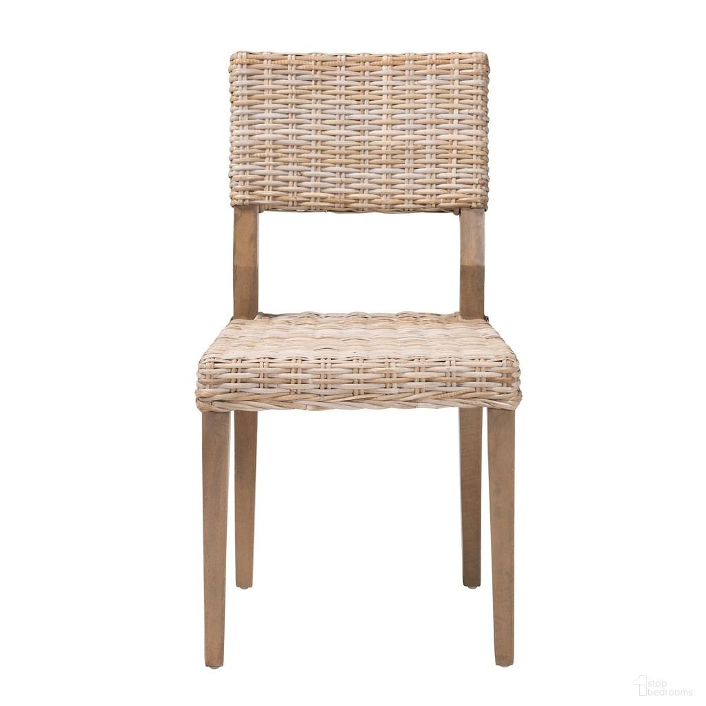 The appearance of Barossa Rattan and Mahogany Wood Dining Chair In Kubu Grey and Rustic Taupe designed by Baxton Studio in the bohemian interior design. This kubu grey/rustic taupe piece of furniture  was selected by 1StopBedrooms from Barossa Collection to add a touch of cosiness and style into your home. Sku: MD-36065/Lutop-Grey Natural-DC. Material: Mahogany. Chair Type: Side Chair.