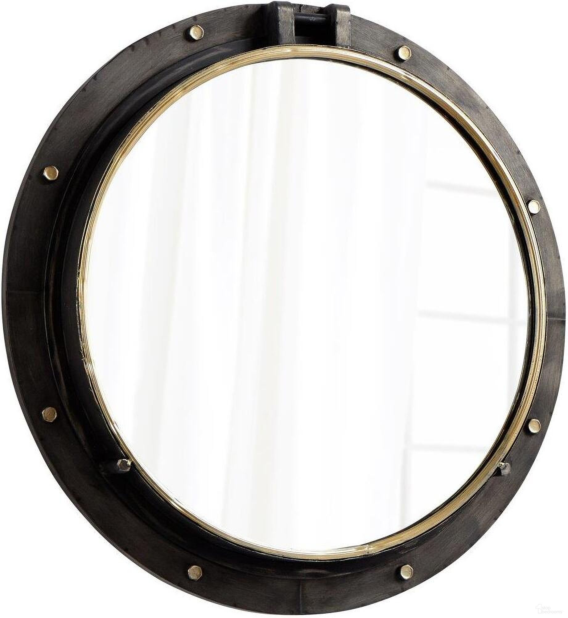 The appearance of Barrel Canyon Bronze and Gold Mirror designed by Cyan Design in the modern / contemporary interior design. This brown piece of furniture  was selected by 1StopBedrooms from  to add a touch of cosiness and style into your home. Sku: 08456. Material: Iron.