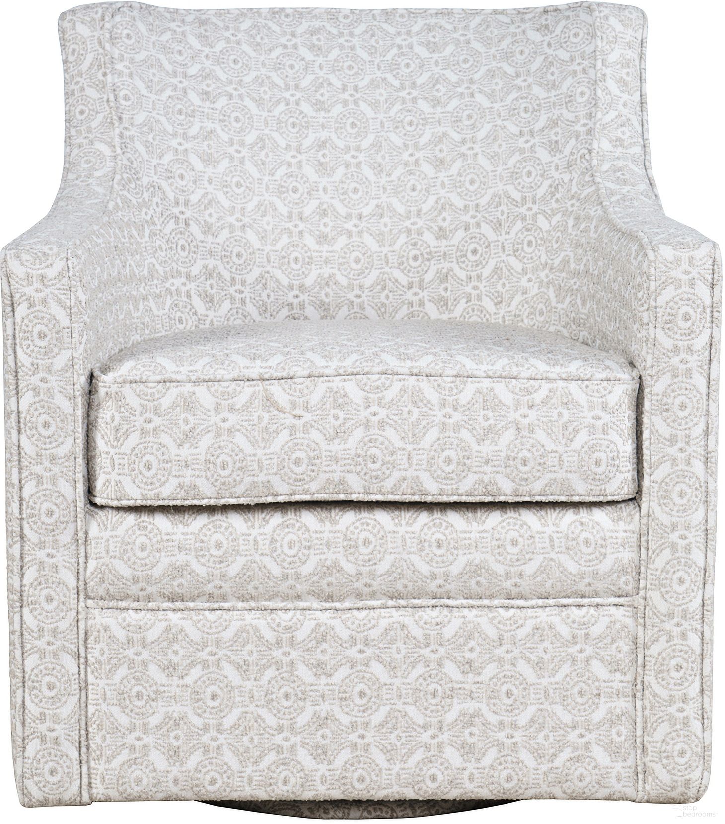 The appearance of Barrett Crux Textured Upholstery Swivel Accent Armchair In Beige designed by Jofran in the transitional interior design. This beige piece of furniture  was selected by 1StopBedrooms from Barrett Collection to add a touch of cosiness and style into your home. Sku: CRUX-SW-MLT. Material: Upholstery.