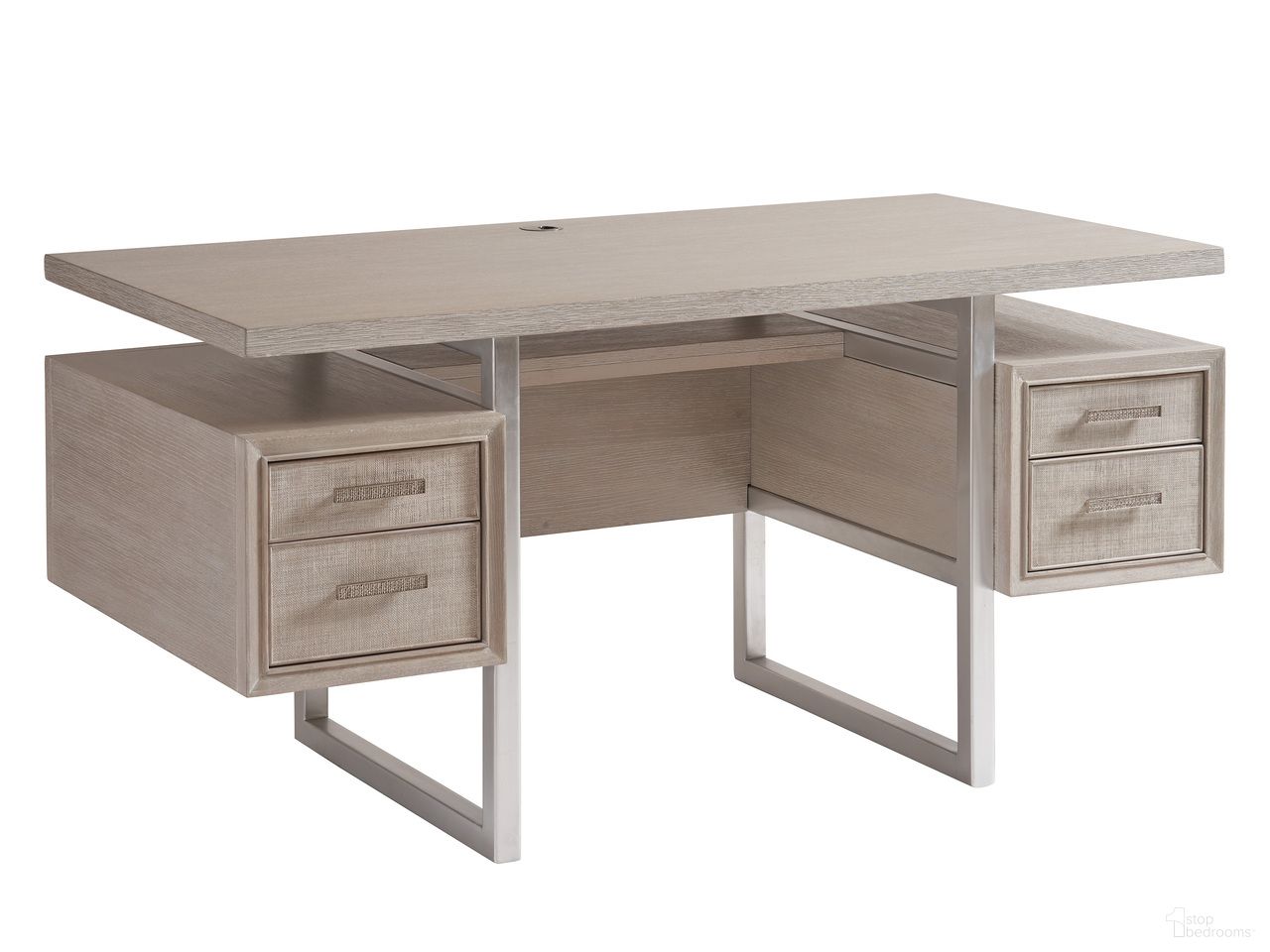 The appearance of Barrington Evanston Writing Desk In Gray designed by Sligh in the transitional interior design. This gray piece of furniture was selected by 1StopBedrooms from Barrington Collection to add a touch of cosiness and style into your home. Sku: 324-410. Material: Oak Veneer.
