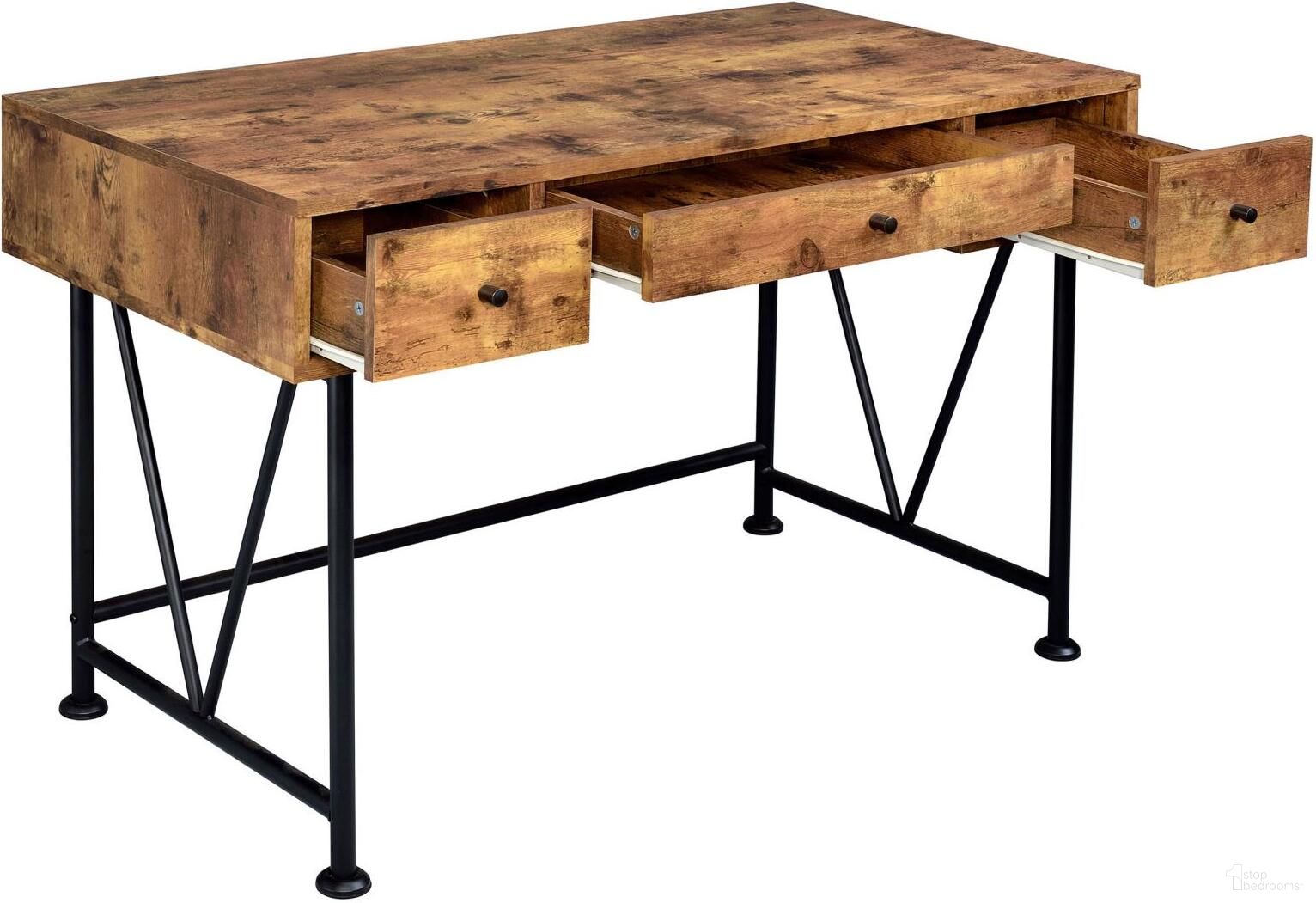 Barritt Antique Nutmeg Writing Desk by Coaster 1StopBedrooms