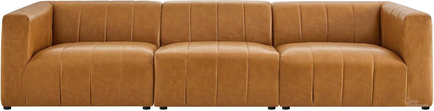 The appearance of Bartlett Vegan Leather 3-Piece Sofa In Tan designed by Modway in the modern / contemporary interior design. This tan piece of furniture was selected by 1StopBedrooms from Bartlett Collection to add a touch of cosiness and style into your home. Sku: EEI-4395-TAN;EEI-4397-TAN;EEI-4399-TAN. Material: Fabric.
