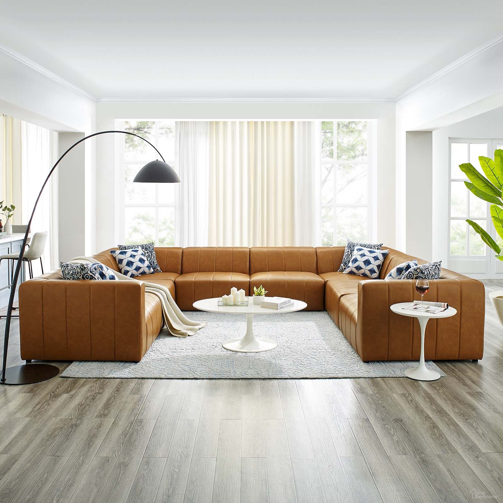 The appearance of Bartlett Vegan Leather 8-Piece Sectional Sofa In Tan designed by Modway in the modern / contemporary interior design. This tan piece of furniture was selected by 1StopBedrooms from Bartlett Collection to add a touch of cosiness and style into your home. Sku: EEI-4395-TAN;EEI-4397-TAN;EEI-4399-TAN;EEI-4399-TAN;EEI-4399-TAN;EEI-4399-TAN;EEI-4403-TAN;EEI-4403-TAN. Material: Fabric. Layout: U-Shape.