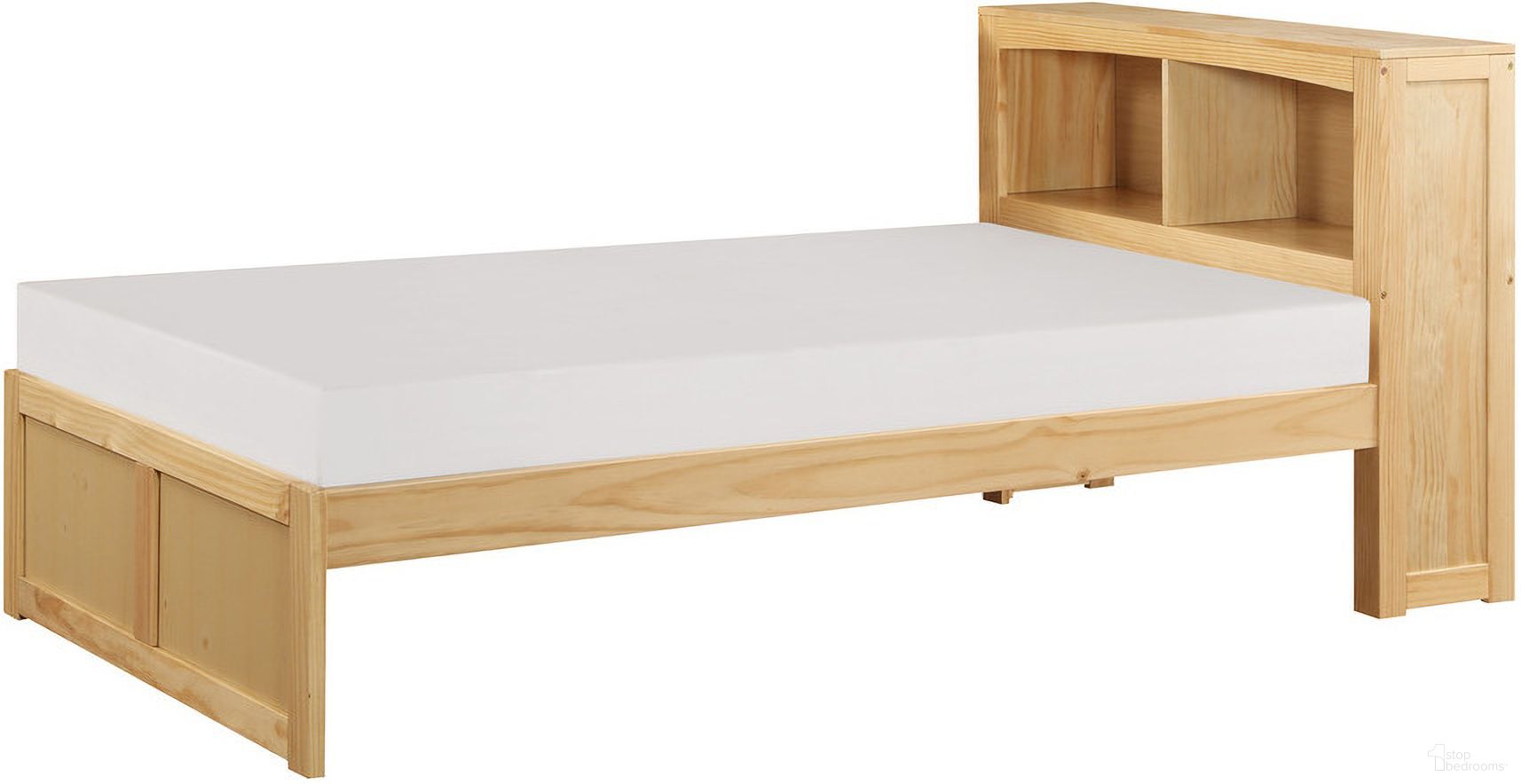 The appearance of Bartly Natural Pine Twin Bookcase Bed designed by Homelegance in the transitional interior design. This beige piece of furniture was selected by 1StopBedrooms from Bartly Collection to add a touch of cosiness and style into your home. Sku: B2043BC-1;B2043BC-2. Bed Type: Bookcase Bed. Material: Wood. Bed Size: Twin.