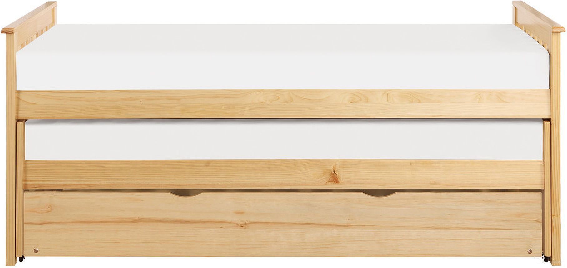 Bartly Twin/Twin Bed with Twin Trundle In Natural